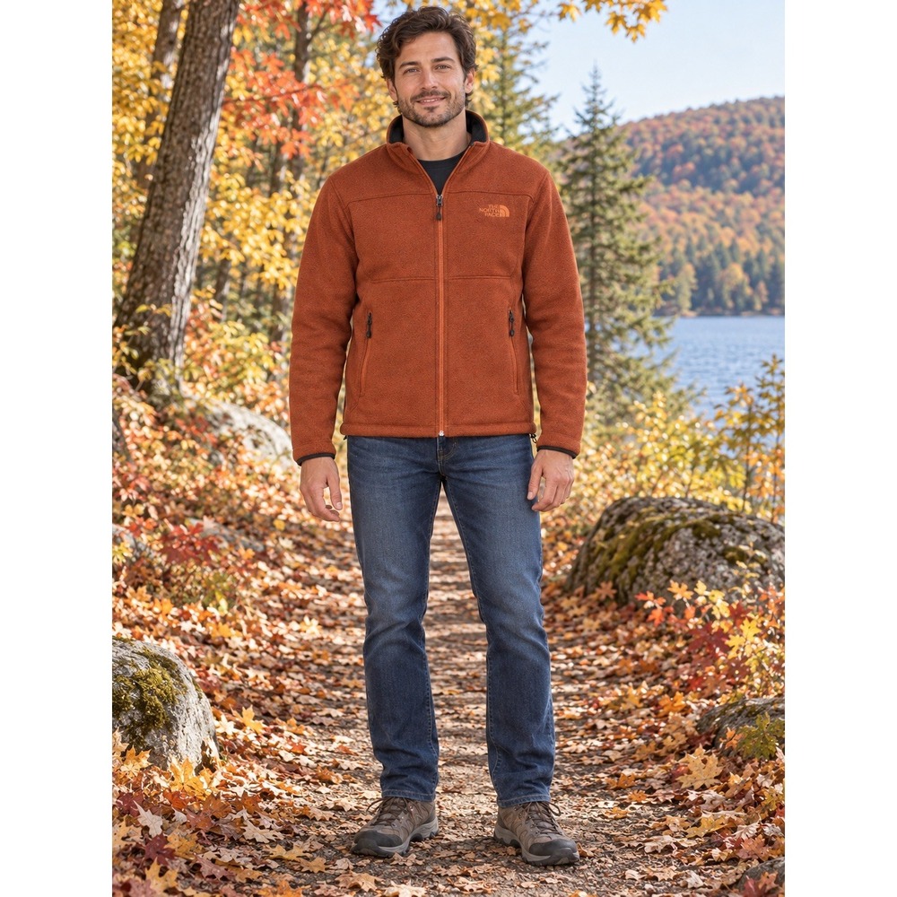 The North Face Polartec Thermal Pro Fleece Mens Jacket (M)Orange Gorpcore Hiking
